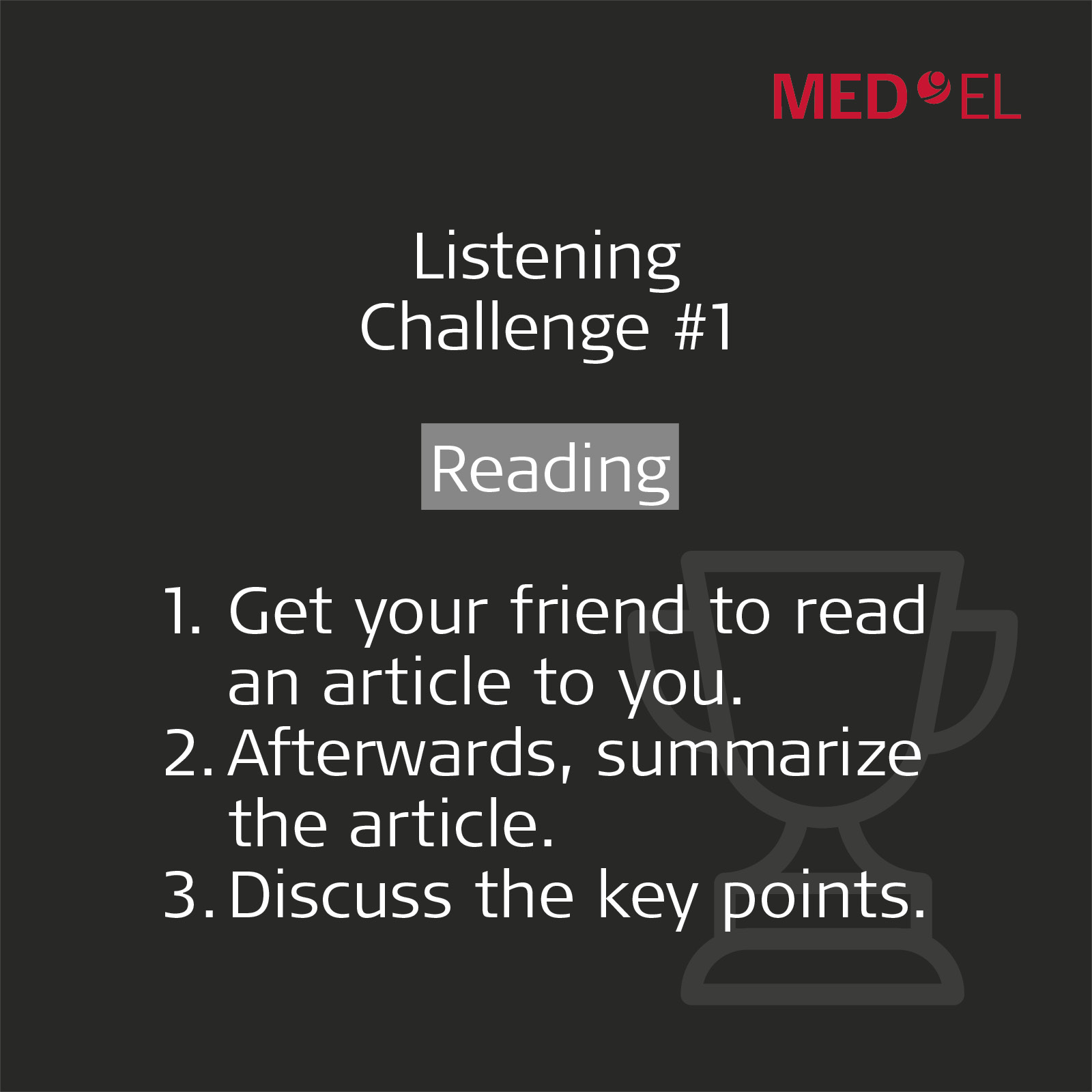 Summary of listening challenge 1