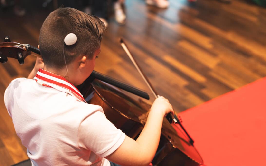 CI user Daniel from Spain with his Cello