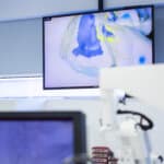 Screen in training lab