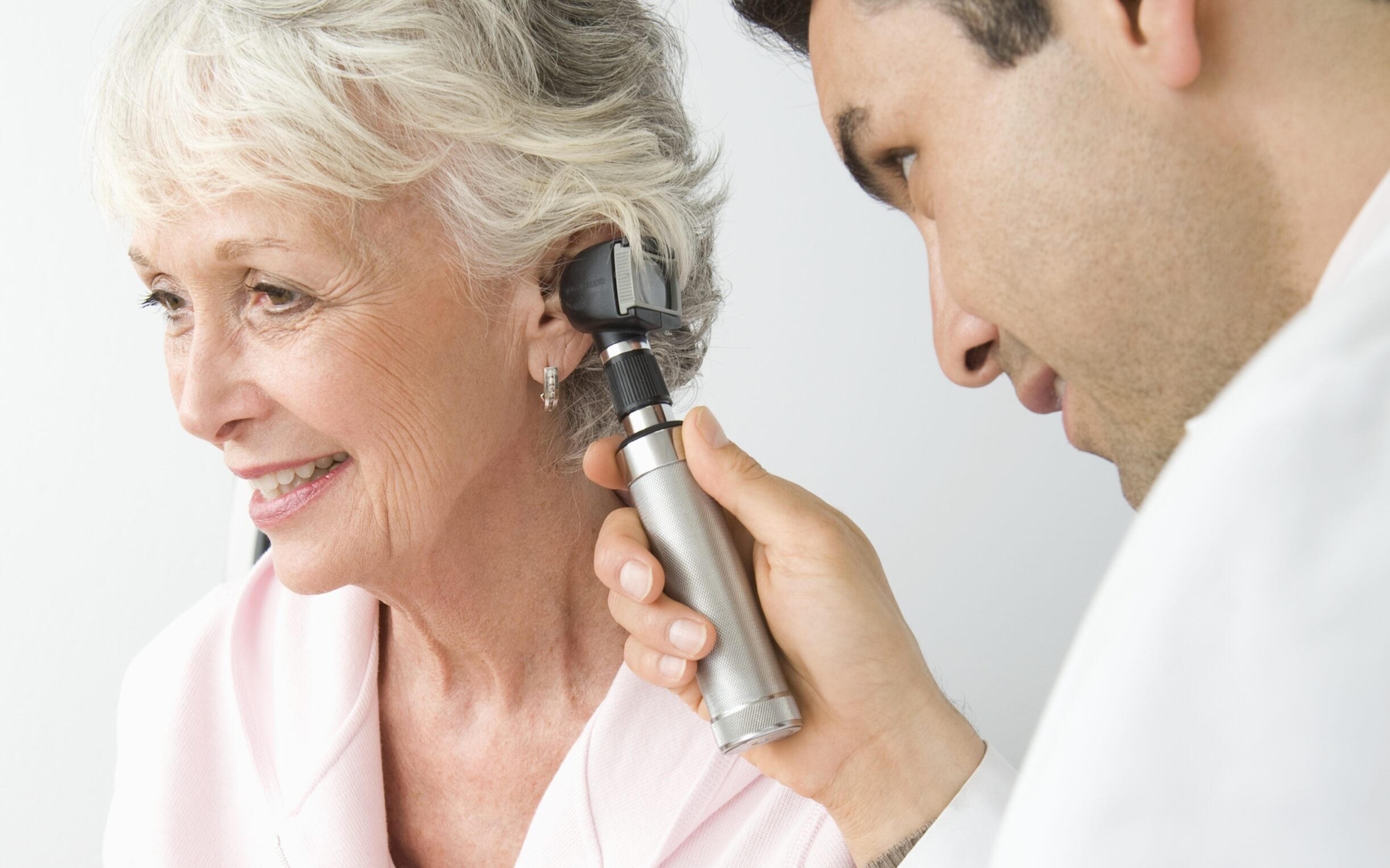 Presbycusis: An older lady gets her hearing examined