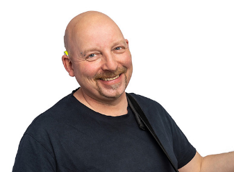 Chris playing his guitar