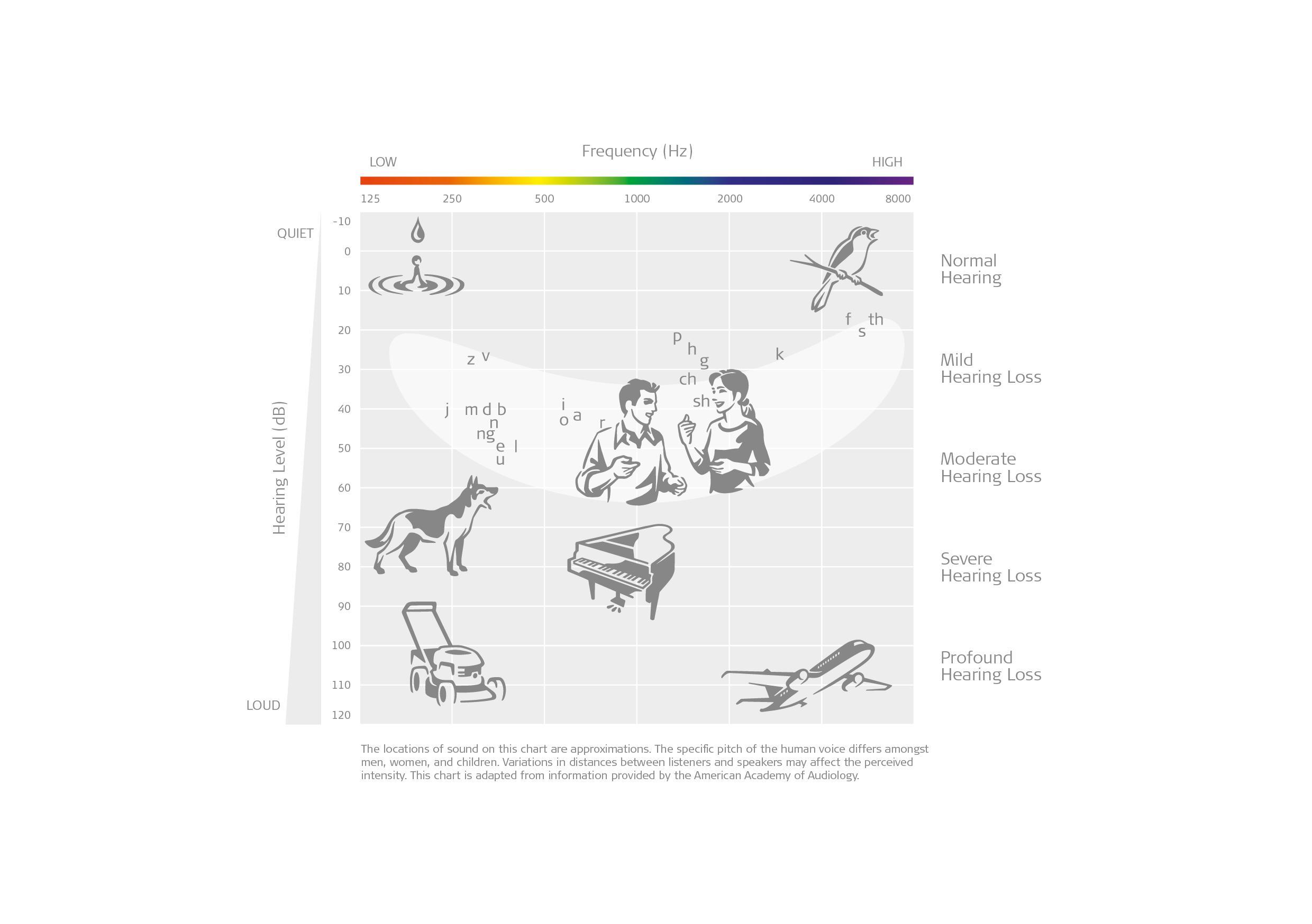 Levels of hearing loss chart