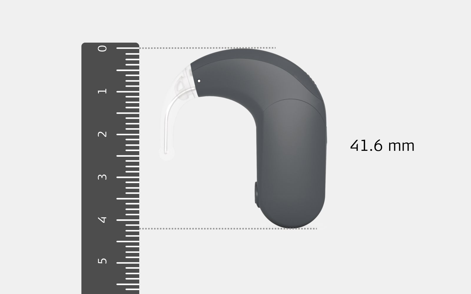 SONNET 3 audio processor is shown next to a ruler for scale. The size shows 41.6 mm.