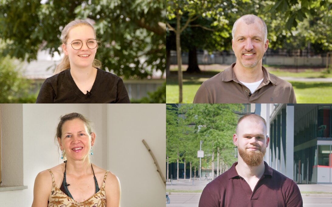 A collage of the 4 users: Jenny, Harald, Sofie, and Thomas.